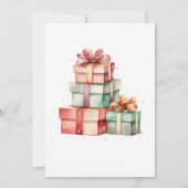 Kersttijd, kinder speelgoed en geschenkfeest kaart (Achterkant)