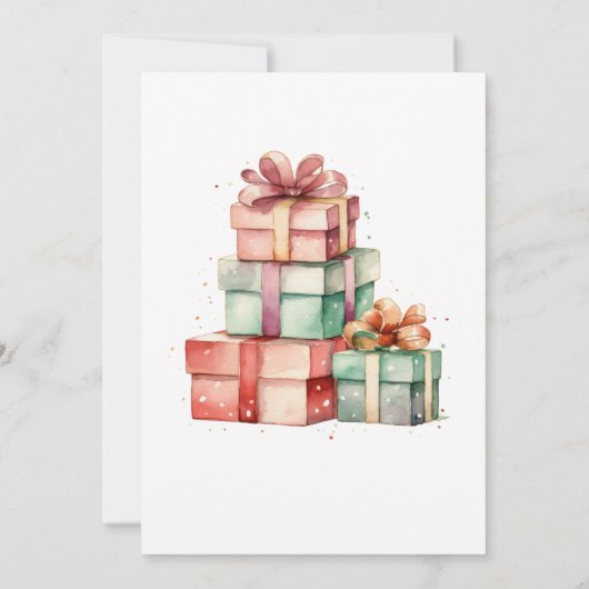 Kersttijd, kinder speelgoed en geschenkfeest kaart (Achterkant)