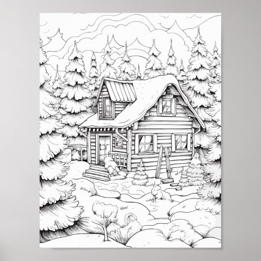 Kersttijd Kleurend Poster (Voorkant)