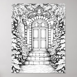 Kersttijd Kleurend Poster