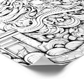 Kersttijd Kleurend Poster (Hoek)