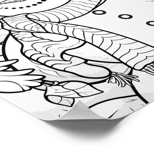 Kersttijd Kleurend Poster (Hoek)