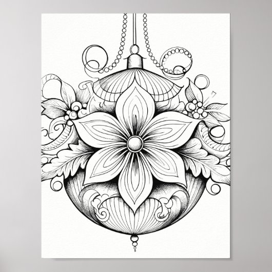 Kersttijd Kleurend Poster (Voorkant)