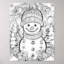 Kersttijd Kleurend Poster