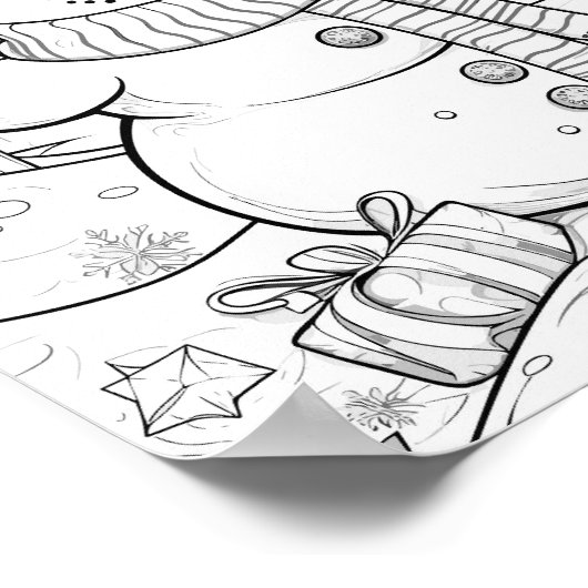 Kersttijd Kleurend Poster (Hoek)