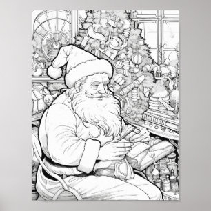 Kersttijd Kleurend Poster