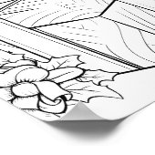 Kersttijd Kleurend Poster (Hoek)