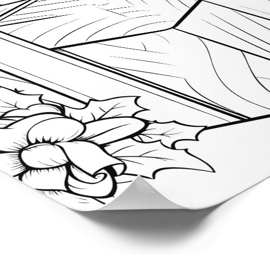 Kersttijd Kleurend Poster (Hoek)