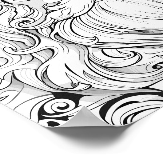 Kersttijd Kleurend Poster (Hoek)