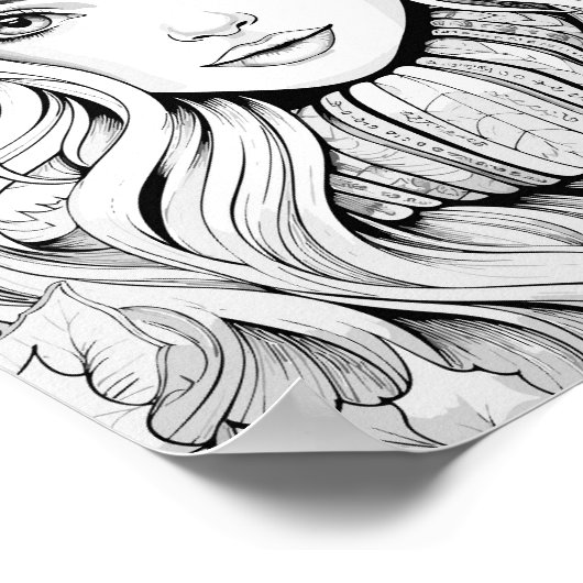 Kersttijd Kleurend Poster (Hoek)