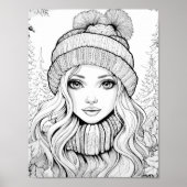 Kersttijd Kleurend Poster (Voorkant)