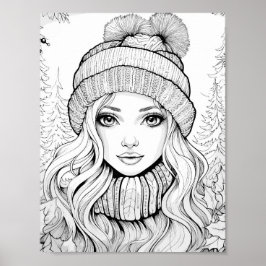 Kersttijd Kleurend Poster