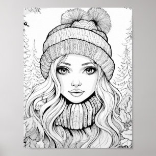Kersttijd Kleurend Poster