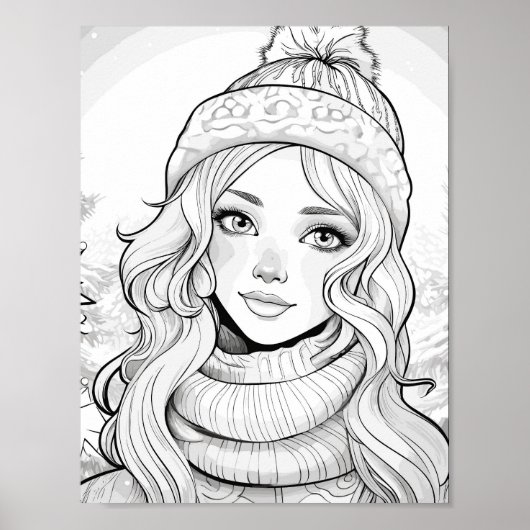 Kersttijd Kleurend Poster (Voorkant)