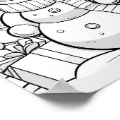 Kersttijd Kleurend Poster (Hoek)