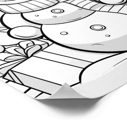 Kersttijd Kleurend Poster (Hoek)