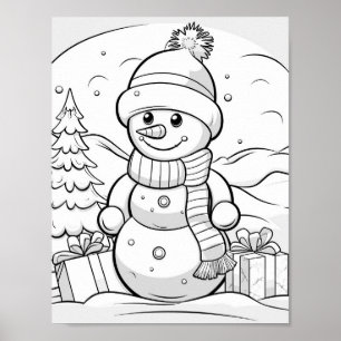 Kersttijd Kleurend Poster
