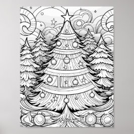 Kersttijd Kleurend Poster