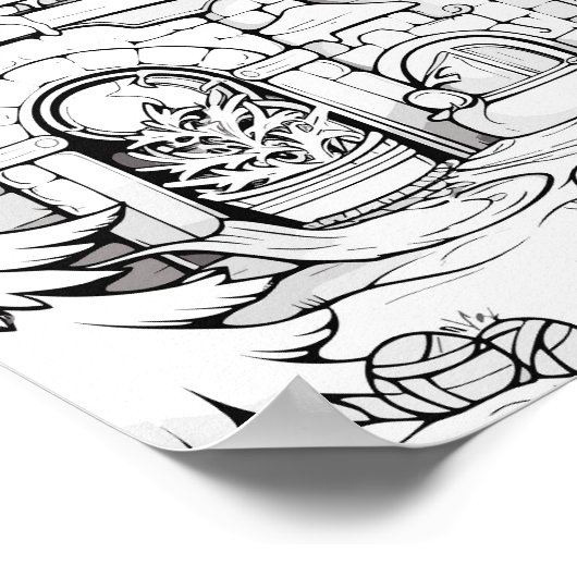 Kersttijd Kleurend Poster (Hoek)