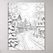 Kersttijd Kleurend Poster (Voorkant)