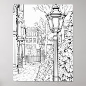 Kersttijd Kleurend Poster (Voorkant)