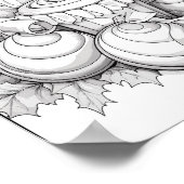 Kersttijd Kleurend Poster (Hoek)