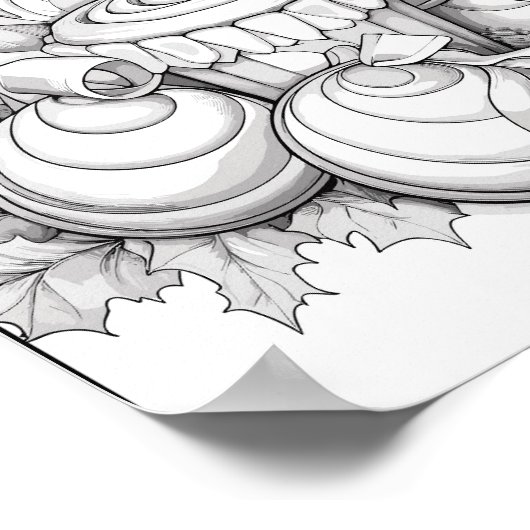 Kersttijd Kleurend Poster (Hoek)