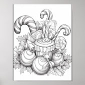 Kersttijd Kleurend Poster (Voorkant)