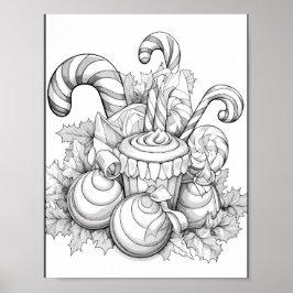 Kersttijd Kleurend Poster