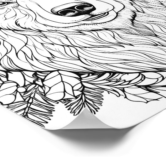 Kersttijd Kleurend Poster (Hoek)