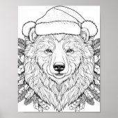 Kersttijd Kleurend Poster (Voorkant)