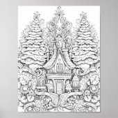 Kersttijd Kleurend Poster (Voorkant)