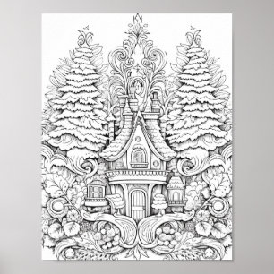 Kersttijd Kleurend Poster