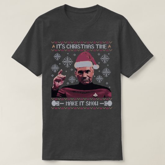 Kersttijd maakt het sneeuw t-shirt (Design voorkant)