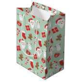 Kersttijd medium cadeauzakje (Voorkant Gekanteld)