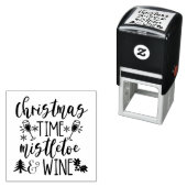 Kersttijd Mistletoe & Wine Self-Inking Stamp Zelfinktende Stempel (In situ)
