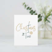Kersttijd mooi design - Gepersonaliseerd kaart (Staand voorkant)