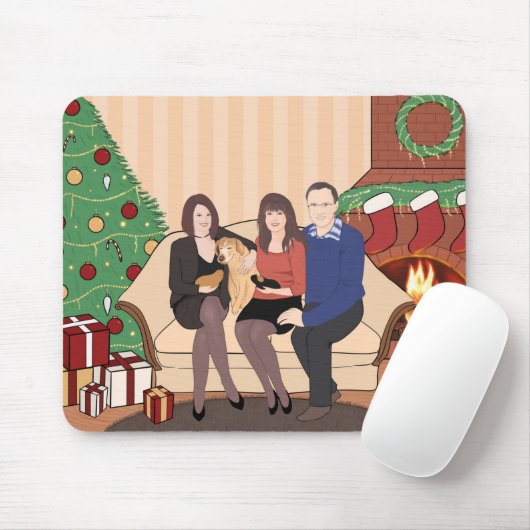 Kersttijd Muismat (Met muis)