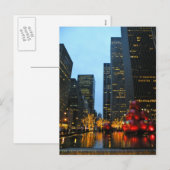 Kersttijd NYC Feestdagenkaart (Voorkant / Achterkant)