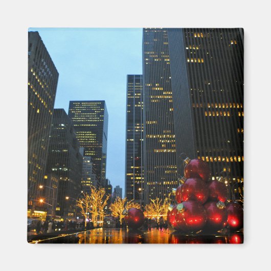 Kersttijd NYC Magneet (Voorkant)
