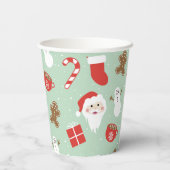 Kersttijd Papieren Bekers (Achterkant)