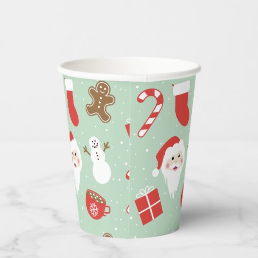 Kersttijd Papieren Bekers (Rechts)