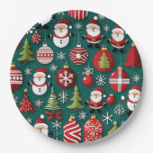 Kersttijd Papieren Bordje (Voorkant)