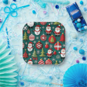 Kersttijd Papieren Bordje (Feest)