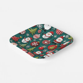 Kersttijd Papieren Bordje