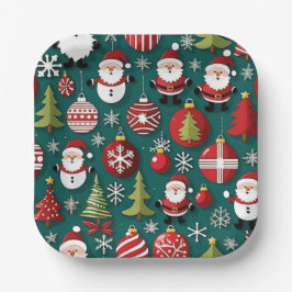 Kersttijd Papieren Bordje