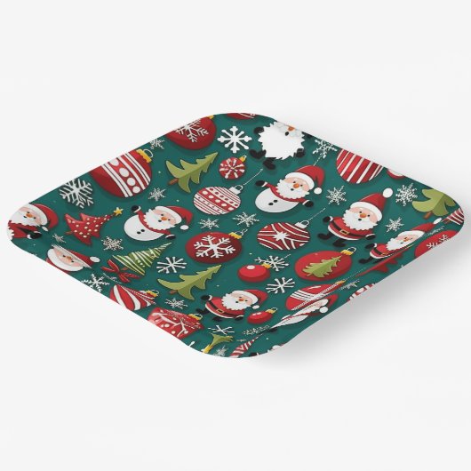 Kersttijd Papieren Bordje (Gebogen)