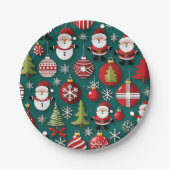 Kersttijd Papieren Bordje (Voorkant)