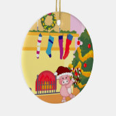 Kersttijd — Piggy Ornament (Rechts)