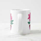 Kersttijd Poinsettia in bloempot Mok (Achterkant)